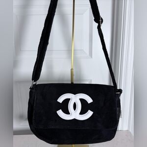 CC Precision VIP/GWP Novelty Teddy Plus Black With White Logo Crossbody